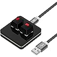 Geekria RGB Meeting Mute Controller Compatible with Windows Google Meet App, Mute/Unmute Mic Audio, Stop/Start Video, Mechanical Keyboard Buttons for Online Class, Conference (Black)