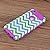 iPhone 6 Case,LUOLNH Dual Layer Hybrid Hard Plastic Fashion Outer Shell with Soft Rubber Inner Armor Defender Case Cover for iPhone 6 4.7 inch(Green White Blue Wave Style+Purple) from LUOLNH