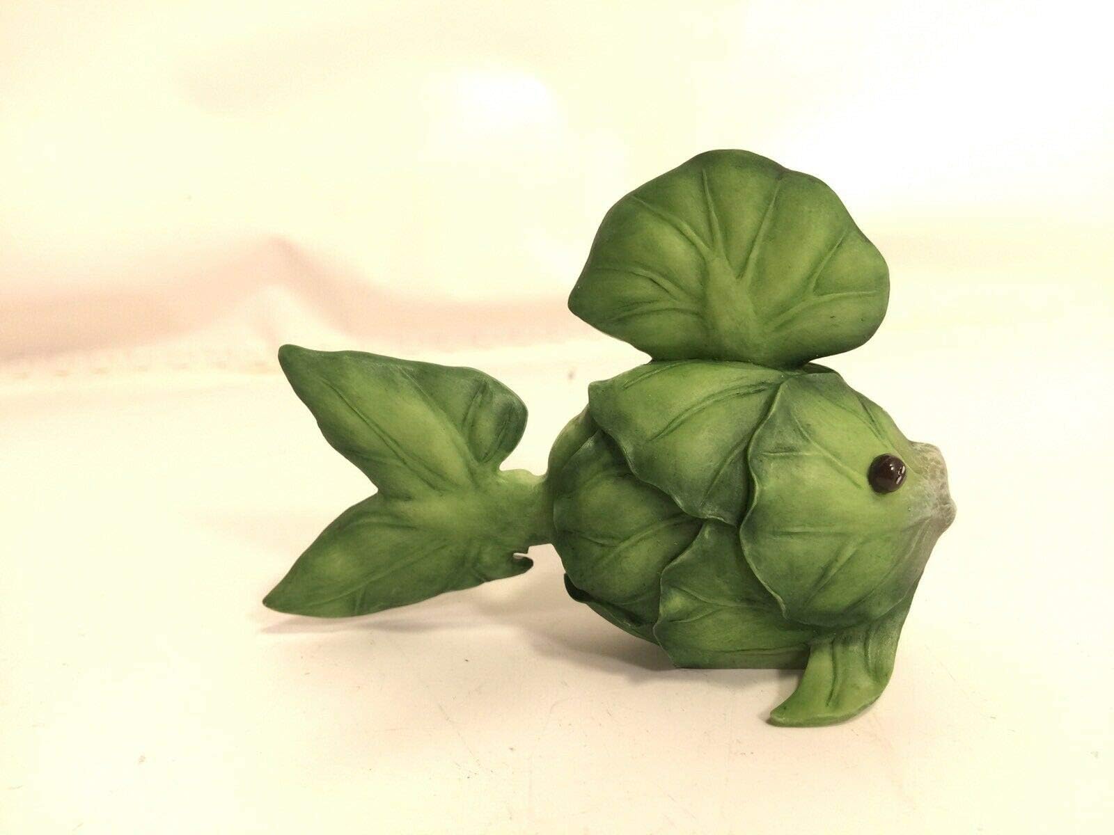 PHOENIX FINDS TREASURES for Enesco Home Grown Collection Brussel Sprout Lettuce Cabbage Fish Figurine