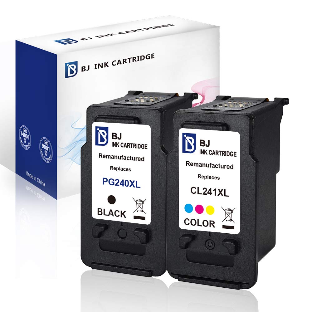 BJ Remanufactured Ink Cartridge Replacement for Canon PG 240XL CL 241XL  Combo Pack for Canon PIXMA MG3620 MG3520 MX532 MG2120 MG3120 MG3122 MG3220  MX372 MX432 MX512(1 Black, 1 Color)- Buy Online in