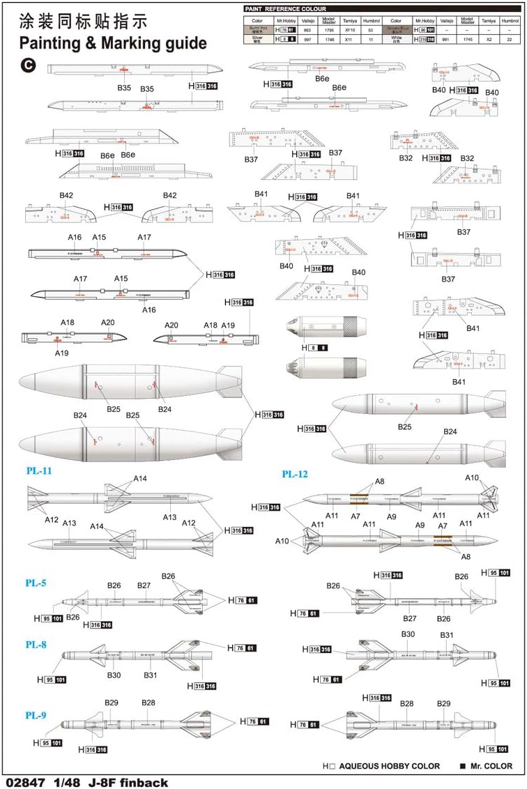 Trumpeter 1:48 - Shenyang J-8F Finback, Various - Image 5