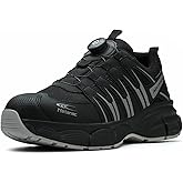 Netanac Steel Toe Shoes for Men Women, Breathable Safety Work Footwear with Durable Soft Sole, Comfort Puncture-Resistant Sne