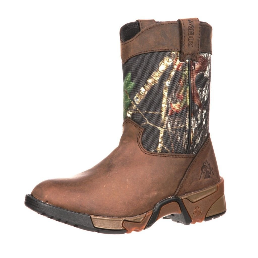 ROCKY Kids' Aztec Wellington Boot, Mossy Oak Break Up Infinity, Size 10(M) Image
