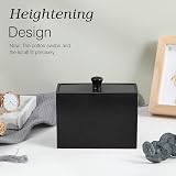 Luxspire Cotton Bud Holder Resin Two Compartments Matte Black view 6