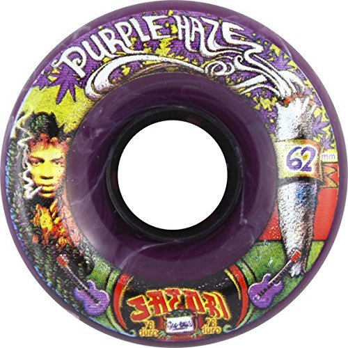SatoriGoo Ball Purple Haze Clear Purple Longboard Wheels - 62mm 78a (Set of 4)