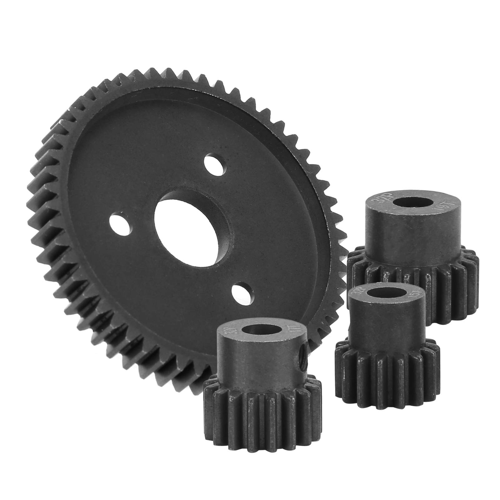 RC Car Gear Set, 15T/17T/19T Motor Gear RC Car Main Gear RC Accessories Compatible for Traxxas Slash/E-Revo/T-Maxx