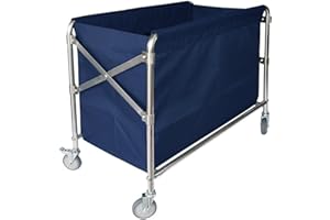 FURUIM2024M Folding Linen Trolley Guest Room Linen Collection Trolley Service Trolley (A,L) - Metal, Hardwood