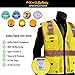 KwikSafety CLEARANCE | BIG KAHUNA Class 2 ANSI Safety Vest OSHA High Visibility Reflective Stripes Heavy Duty Mesh Pockets and Zipper Hi-Vis Construction Work Hi-Viz Surveyor Mens Yellow 2XL/3XL