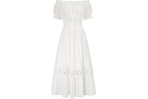 Scarlet Darkness Renaissance Dress for Women Embroidered Long Cottagecore Dresses