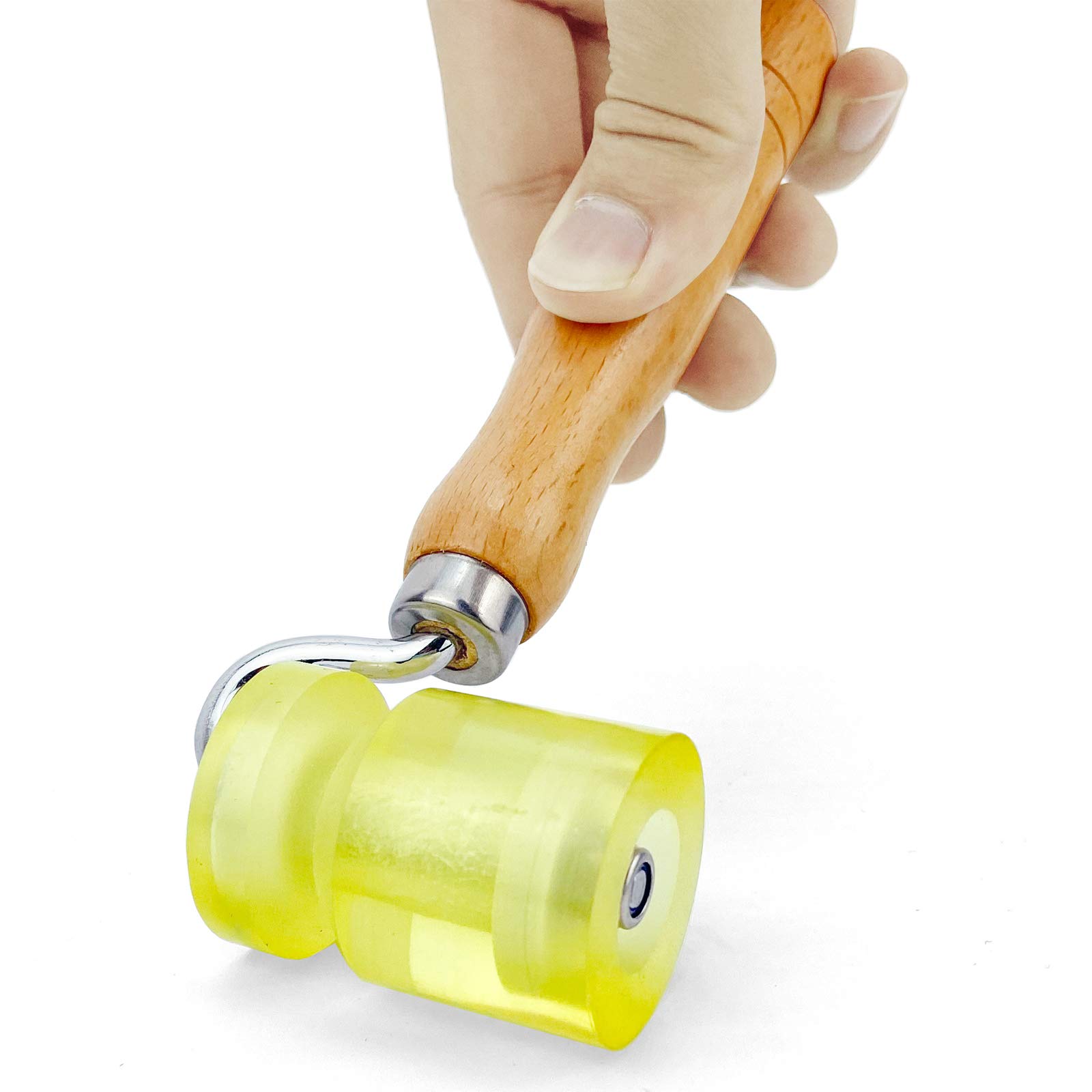 Ewrap 50mm Rubber Wallpaper Roller Edge Seam Roller Flat Pressure Roller Hand Roller Vinyl Roller for Install Wallpaper, Vinyl