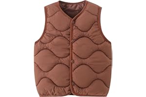 AMIYAN Baby Toddler Puffer Vest Boys Lightweight Sleeveless Jacket Girls Casual Fall Winter Waistcoat Outerwear for Kids 1-5Y