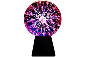 Lebbeen Glass Plasma Ball Sphere Lightning Light Lamp Party Magical Ball electrostatic Flashing Ball (4.0 Inches)