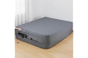 Lewondr Extra Deep Pocket Queen Sheet for Air Mattress, Queen Sheets Deep Pocket Bed Sheet with All-Round Rubber Band, Fit wi