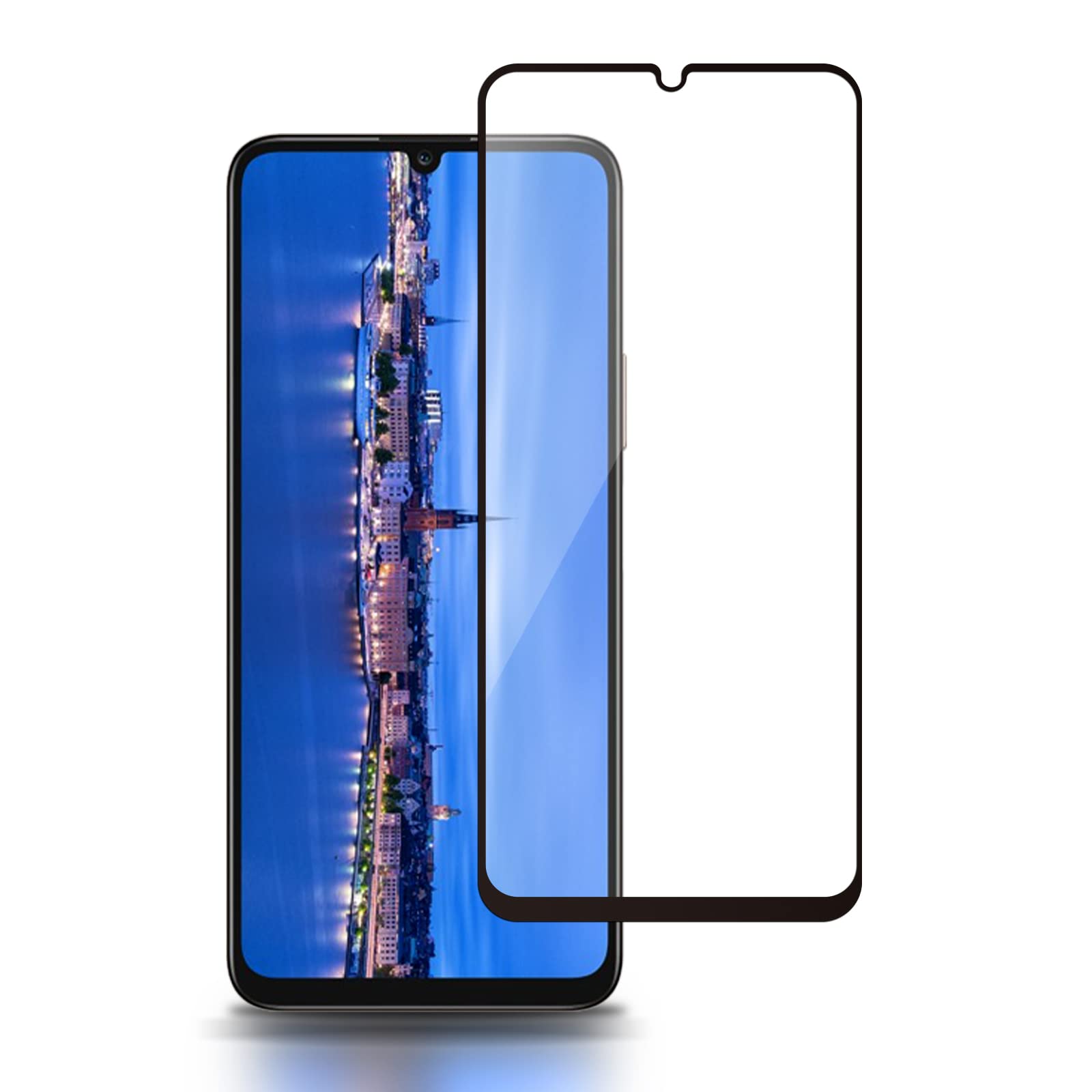 ROVLAK Screen Protector compatible with Honor X7 Tempered Glass Screen Protector Full Coverage Scratch-Proof Anti-Fingerprint Protective Film Protection,Black