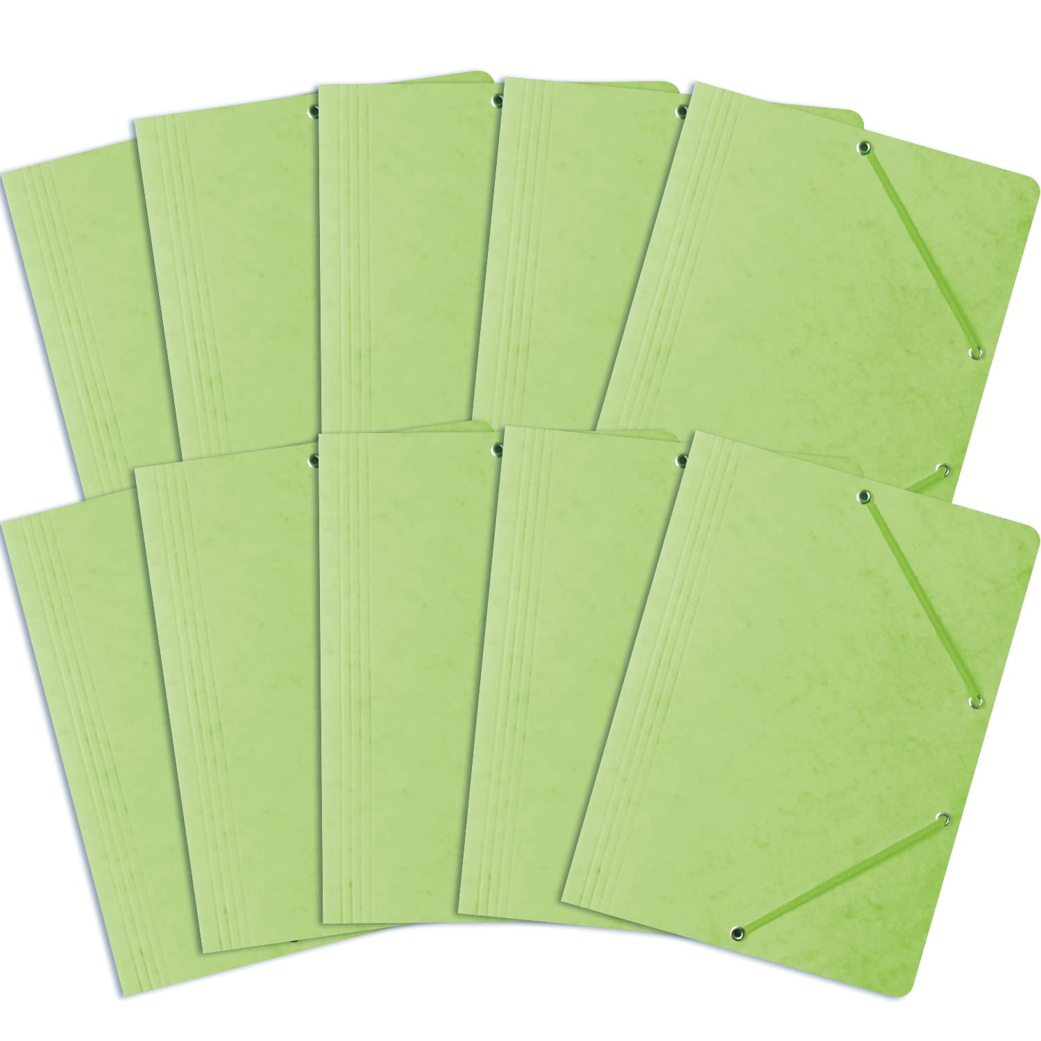 Bantex A4 Portfolio Folder with Rubber A4 Pack of 10 Light Green