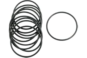 Ruilogod 10 Pcs 3mm x 65mm Rubber Sealing Oil Filter O Rings Gasket Black