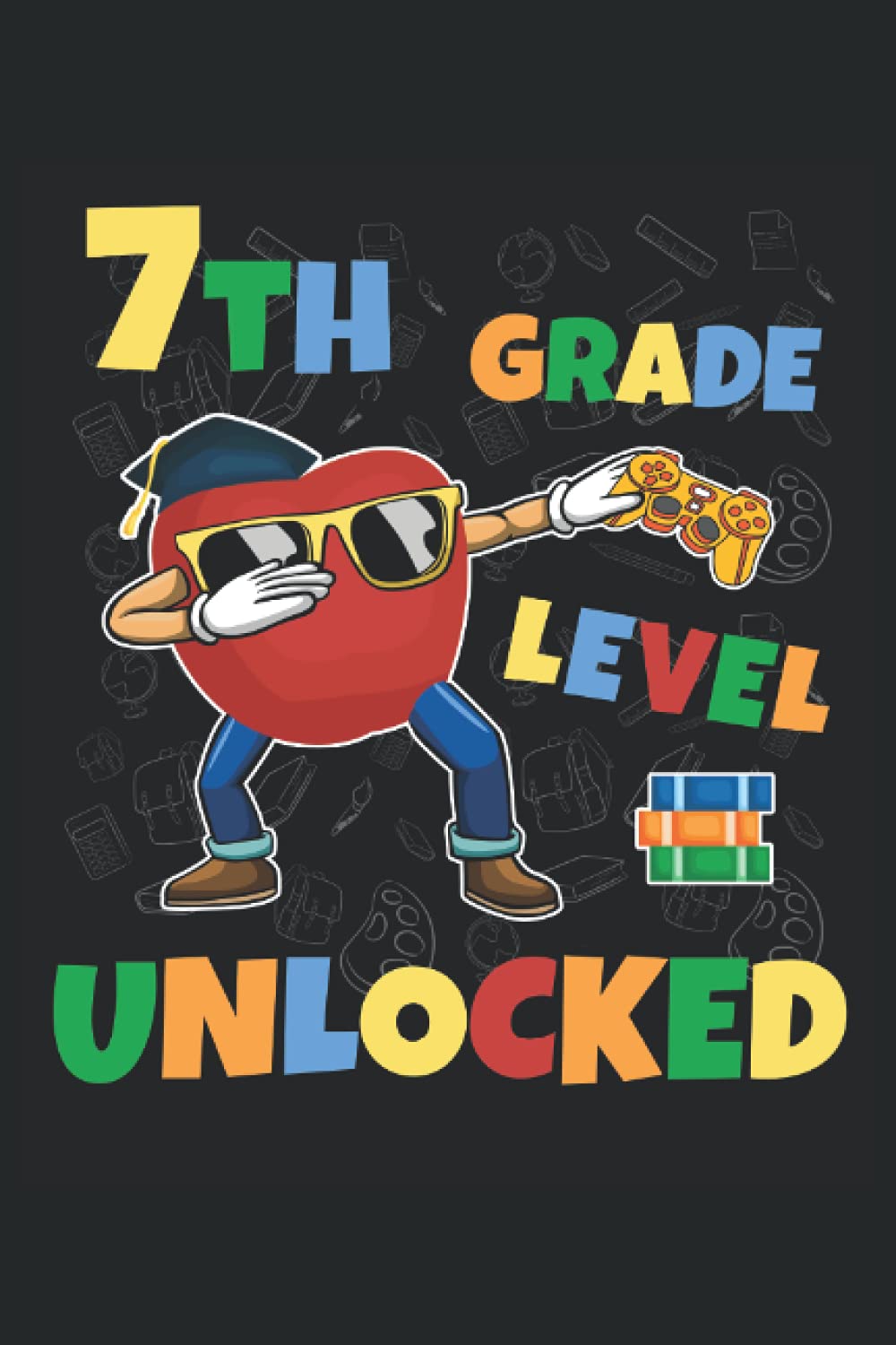 8th Grade Level Unlocked Dabbing Gamer first Day School: Lined Notebook Journal To Do Exercise Book Or Diary (6" x 9"inch) with 120 pages