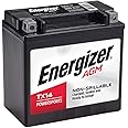 Energizer TX14 AGM Motorcycle and Atv 12V Battery, 200 Cold Cranking Amps and 12 Ahr. Replaces: YTX14-BS and others