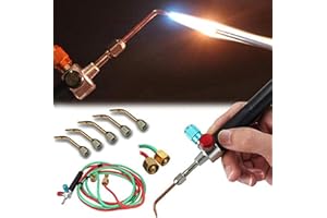 CHERISH XT Jewelry Micro Mini Gas Little Torch with 5 Tips Welding Soldering Torches kit Oxygen & Acetylene Torch Kit Metal Cutting Torch Kit Portable Cutting Torch Set Welder Tools