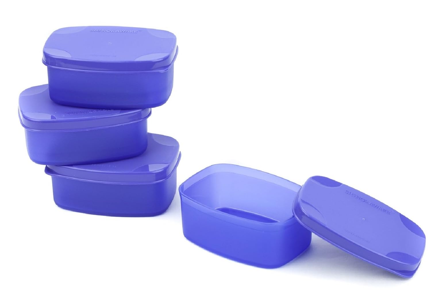 Buy Signoraware Cute Plastic Container Set, 100ml, Set of 4, Violet