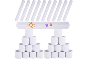 30 Pcs White Snap Bracelets Blank Slap Bracelets Bulk Snap Nands Wristband for Kids DIY Loot Goody Goodie Bag Fillers Items B