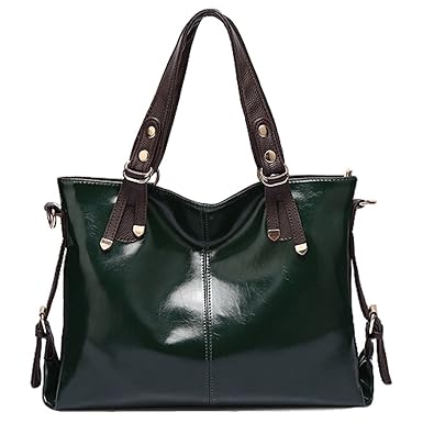 FiveloveTwo FiveloveTwo Women Handbags and Purses PU Leather Top-handle Satchel Hobo Crossbody Totes Shoulder Messenger Bags Dark Green