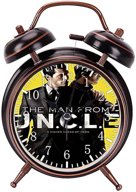 Amazon 目覚まし時計 コードネーム アンクルthe Man From Uncle 2の大音量目覚まし時計 バックライト 静か 連続秒針 スヌーズ 電池式 置き時計 卓上時計 直径約4インチ ブラック 置き時計 掛け時計 オンライン通販