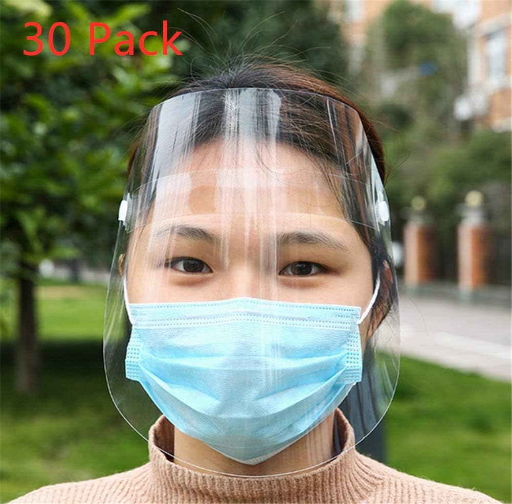 Disposable Safety Face Shield,Anti-fog Full Protection Mask for Pollen, aerosols, sprays, and splatters (30)