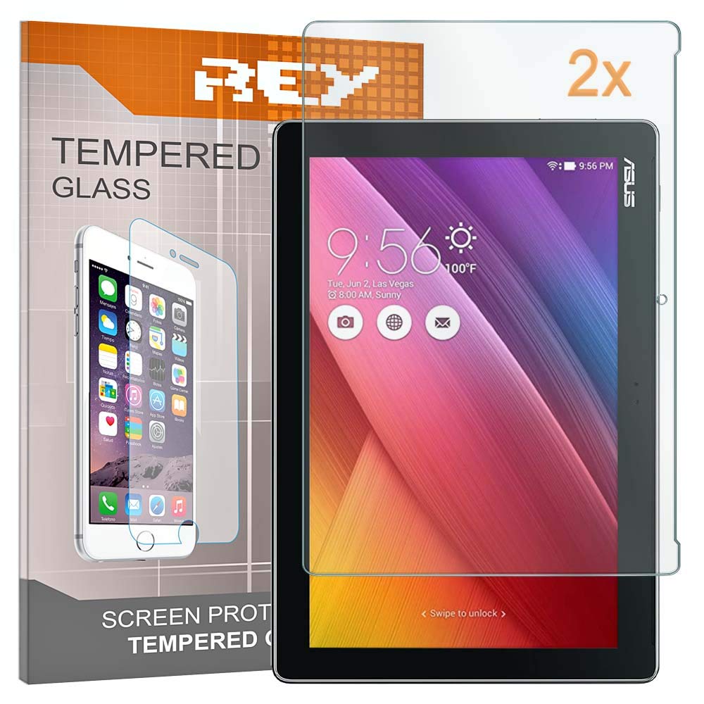 REY Screen Protector for ASUS ZENPAD 10" / 10.1" Z300C - Z330C, Tempered Glass Film, Premium quality, [Pack 2x]
