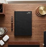 Karrma 2026 A4 Day to Page Diary Black Hardback with Ribbon Marker view 6
