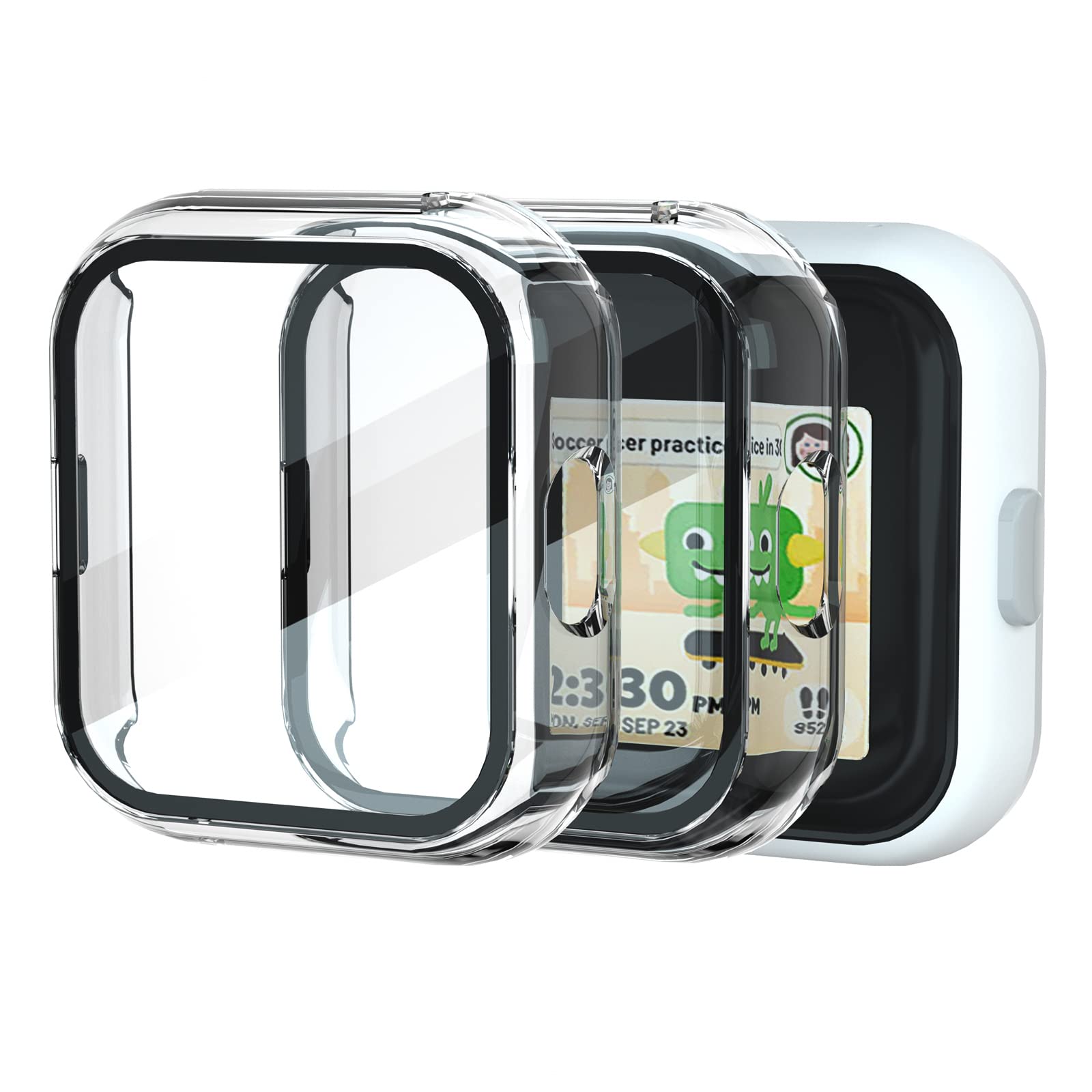 Photo 1 of 2 Pack Case Compatible with Sync UP Kids Watch Screen Protector (Not Compatible with SyncUP Watch 2), Hard PC & Tempered Glass SyncUP Kids Watch Protector (Transparent&Transparent)