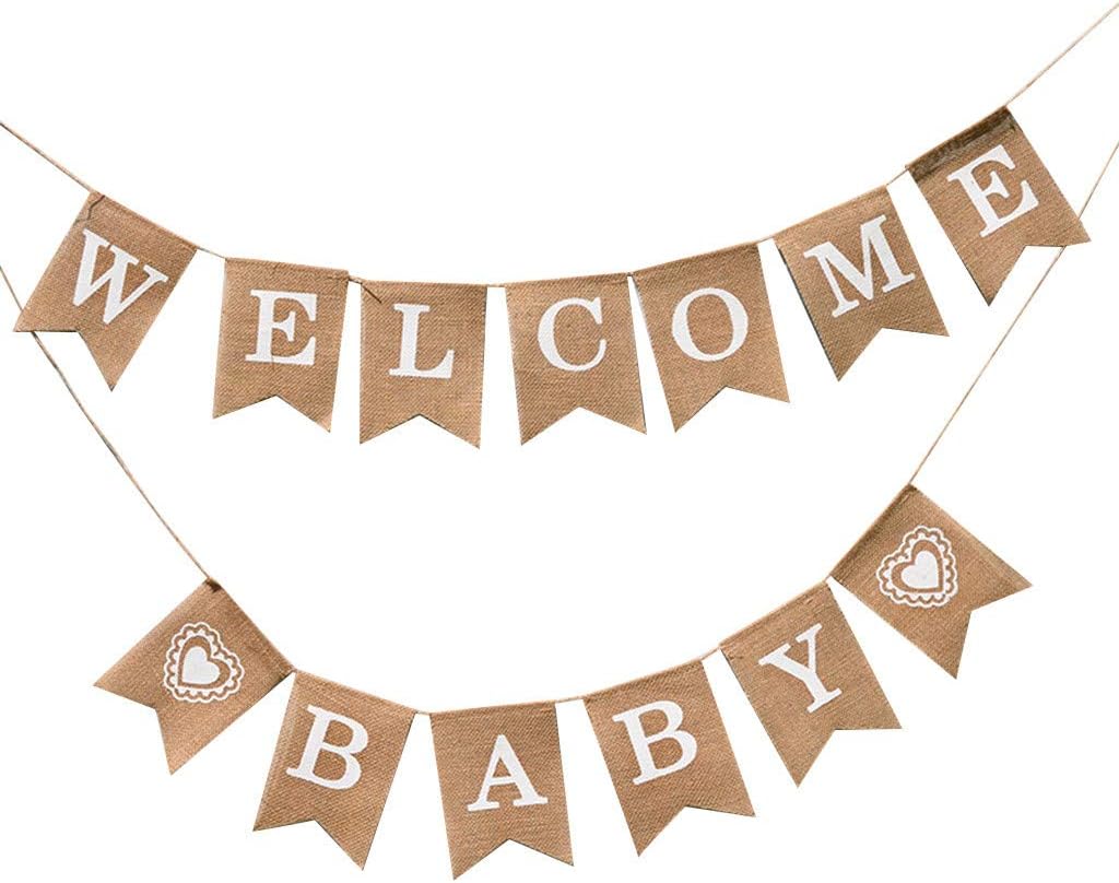 Shown Xlgx Bienvenue Bebe Drapeau De Decoration Danniversaire En Jute Banderole Guirlande De Fanions Banniere Banderole Decor Pour Fete De Mariage Anniversaire Loisirs Creatifs Fournitures De Loisirs Creatifs Napravi Rs