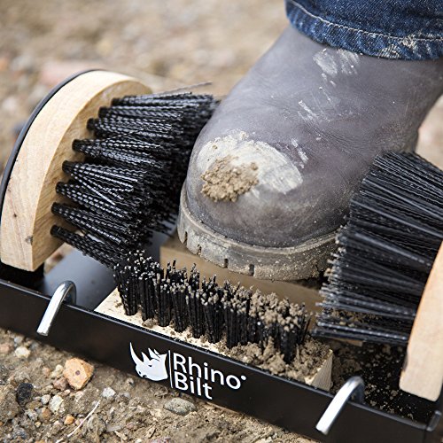 Deluxe Boot Scraper by Rhino Bilt Extra Wide Industrial Boot Scrubber