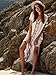 Milumia Women's Bohemian Floral Embroidery Split Maxi Dress Cover Ups