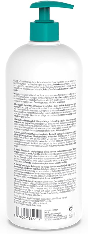 Isdin germisdin aloe vera higiene corporal uso diário syndet gel de banho com aloe vera recomendado para pele seca ou com coceira, 1 l (pack de 2)