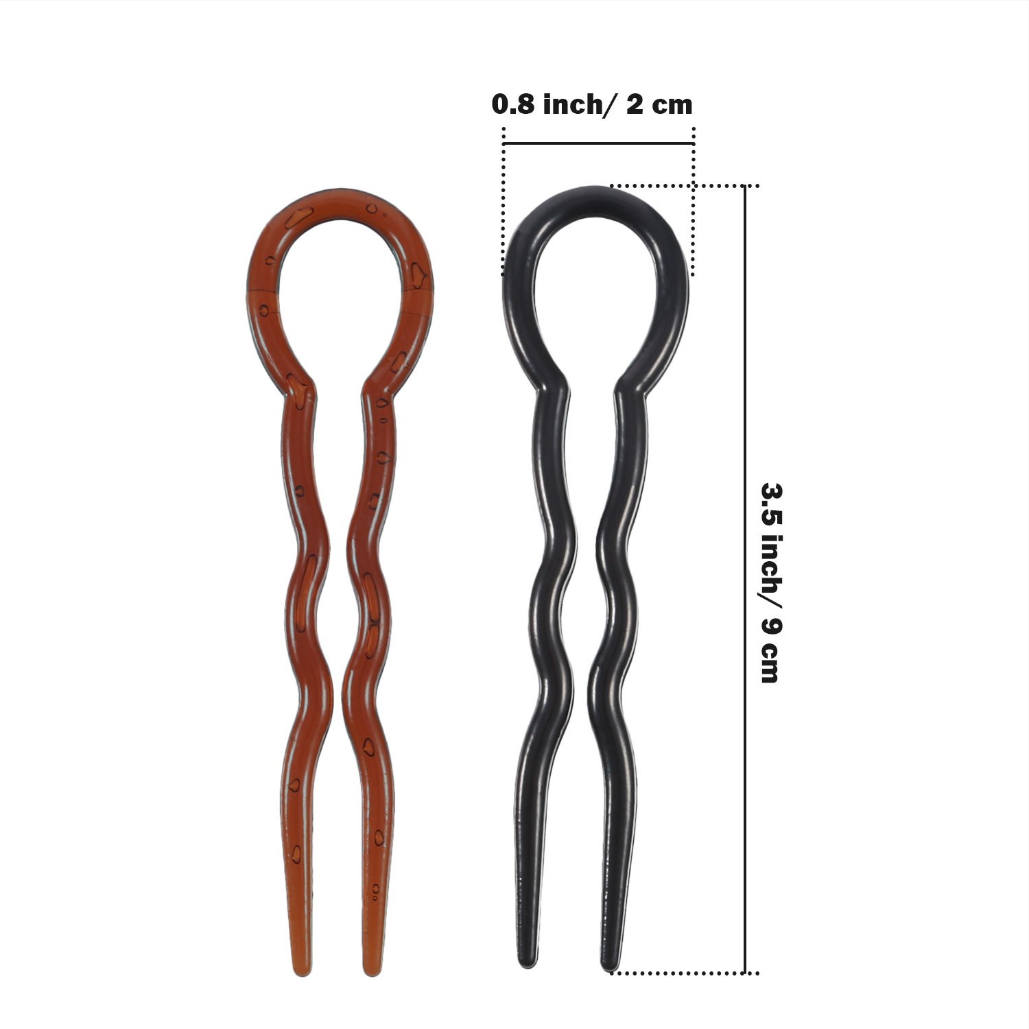 Bememo 20 Pieces Lady Style Grip Hair Pins, Magic Simple Fast Spiral Hair Braid Twist Styling Clip Pin, Black and Brown : Beauty