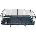 Happy Trampoline - Galactic Xtreme Gymnastic Rectangle Trampoline with Safety Net Enclosure - Heavy Duty Commercial Grade - 750 lbs Jumping Capacity on Frame & Springs, 10 X 20 Ft