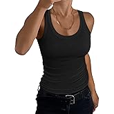 EADINVE Women's Scoop Neck Ribbed Tank Top Basic Sleeveless Racerback Tops Summer Trendy Slim Fit Shirts 2026