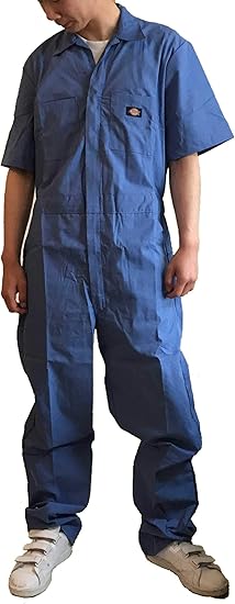 Amazon Co Jp 即日発送 Dickies ディッキーズ 半袖 カバーオール つなぎ 3399 色 Blue サイズ S 服 ファッション小物