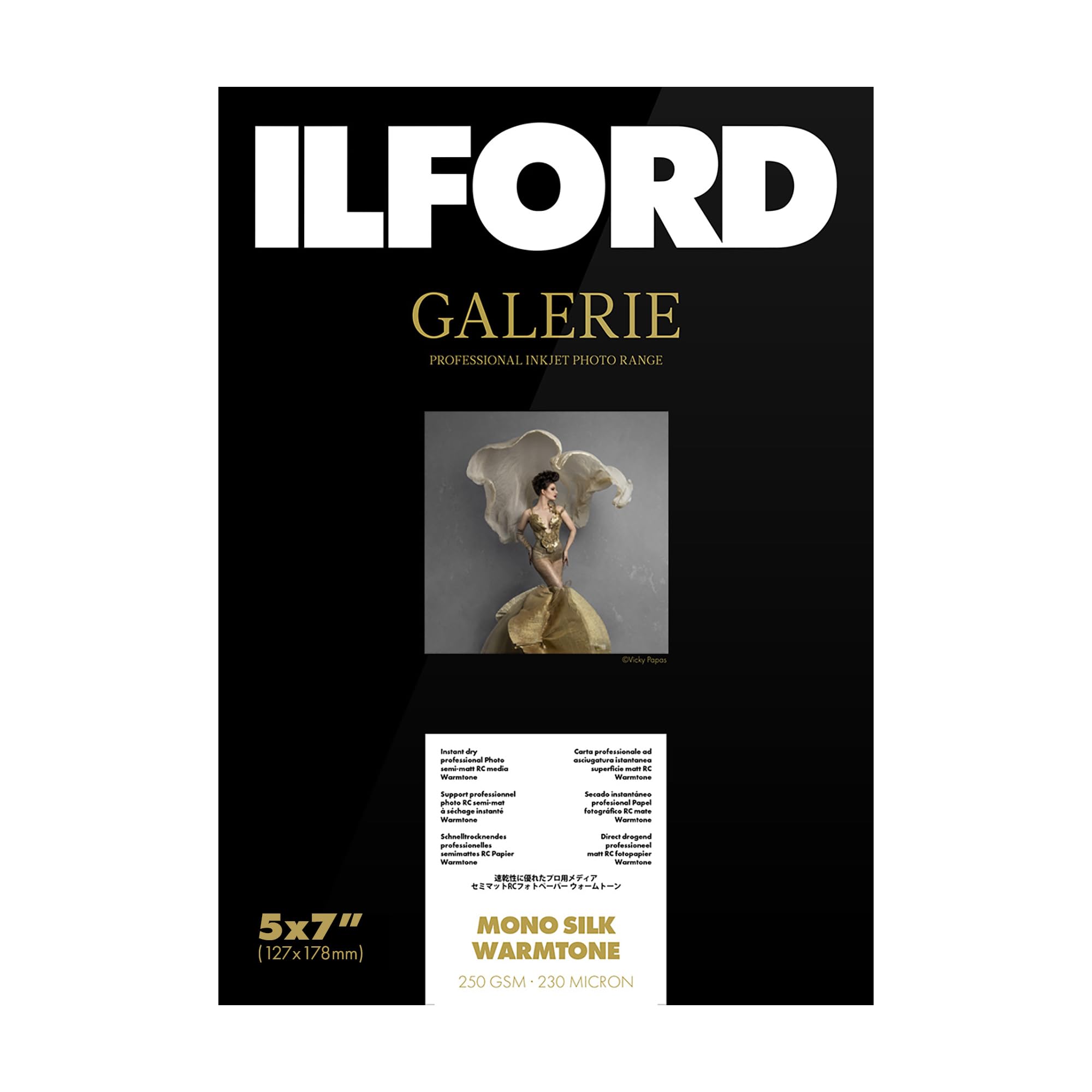 ILFORD Gallery Mono Silk Warmtone 250 GSM 5 x 7 Inches - 127 mm x 178 mm 100 Sheets