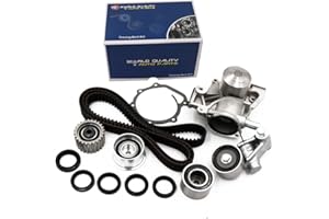 WQ W&Q AUTO PARTS Timing Belt Kit Water Pump w/Gaskets and Tensioner for 2000-2006 For Subaru Legacy Baja Outback Non Turbo 2.5L 16 valve