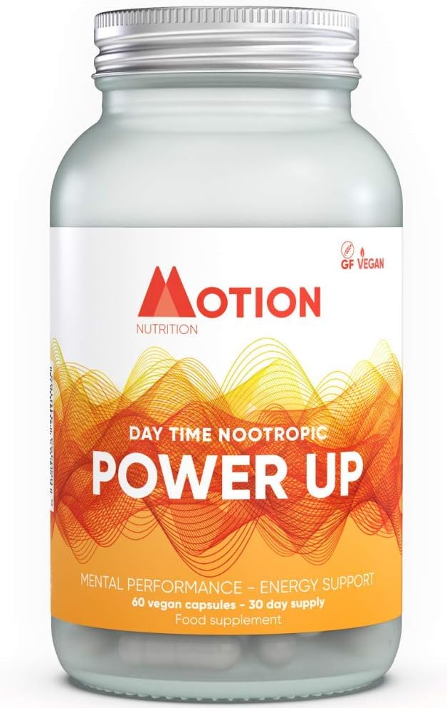 Motion Nutrition Power Up Daytime Nootropic (60 Capsules), 60 count (Pack of 1)