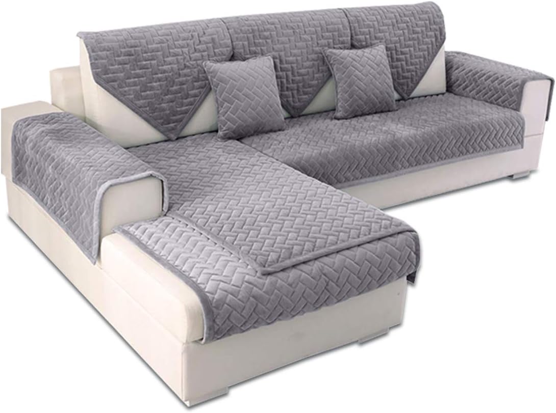 OstepDecor Sofa Cover, Quilted Sectional Couch Covers