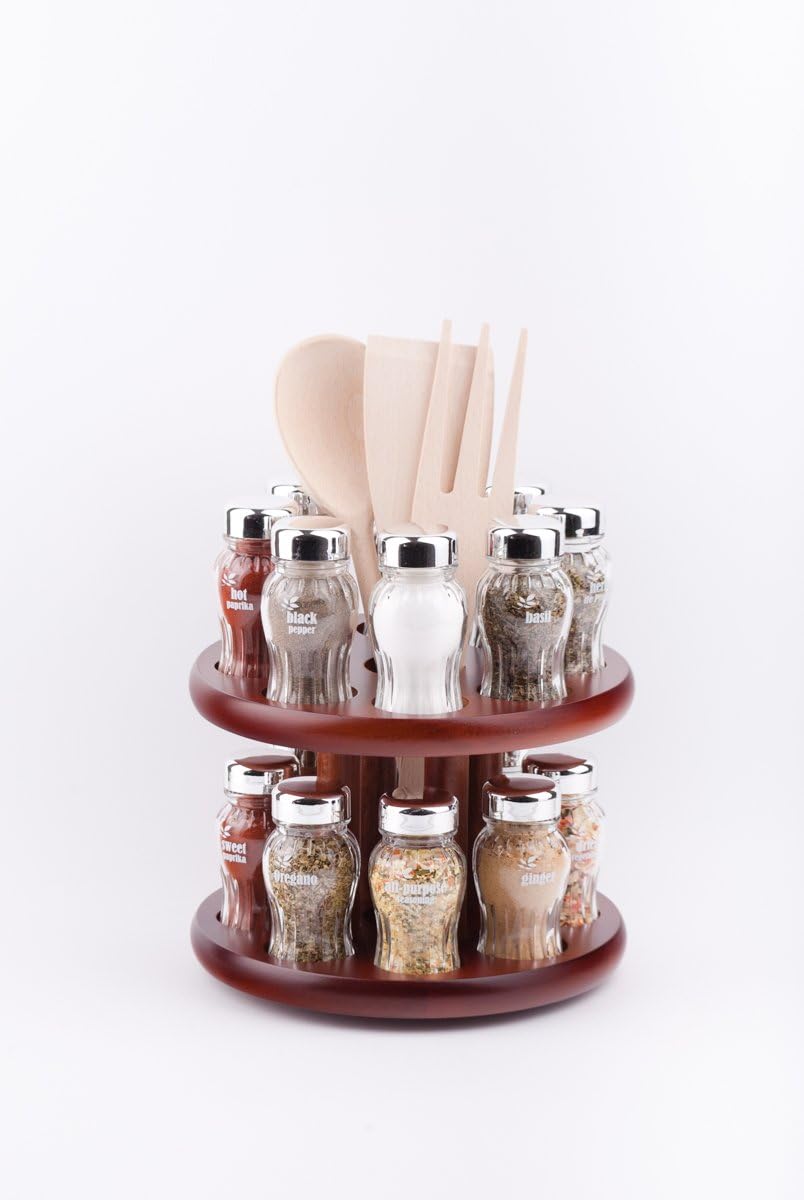 Gald Poland – Karussell Gewürzregal für 16 Fläschchen mit Gewürze