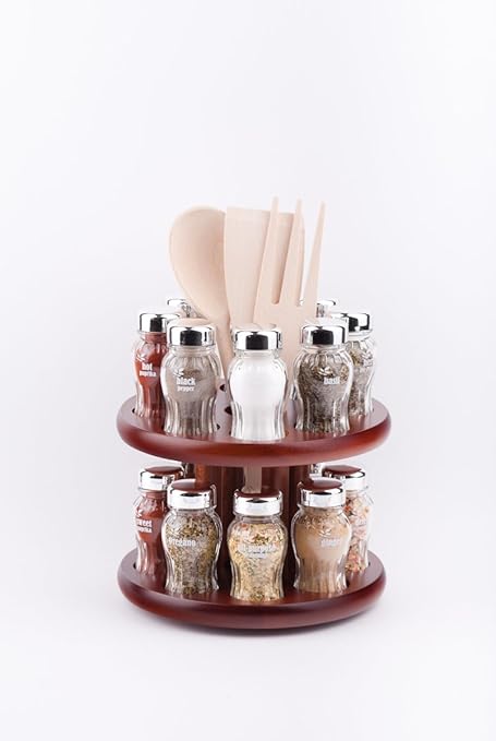 Gald Poland – Karussell Gewürzregal für 16 Fläschchen mit Gewürze