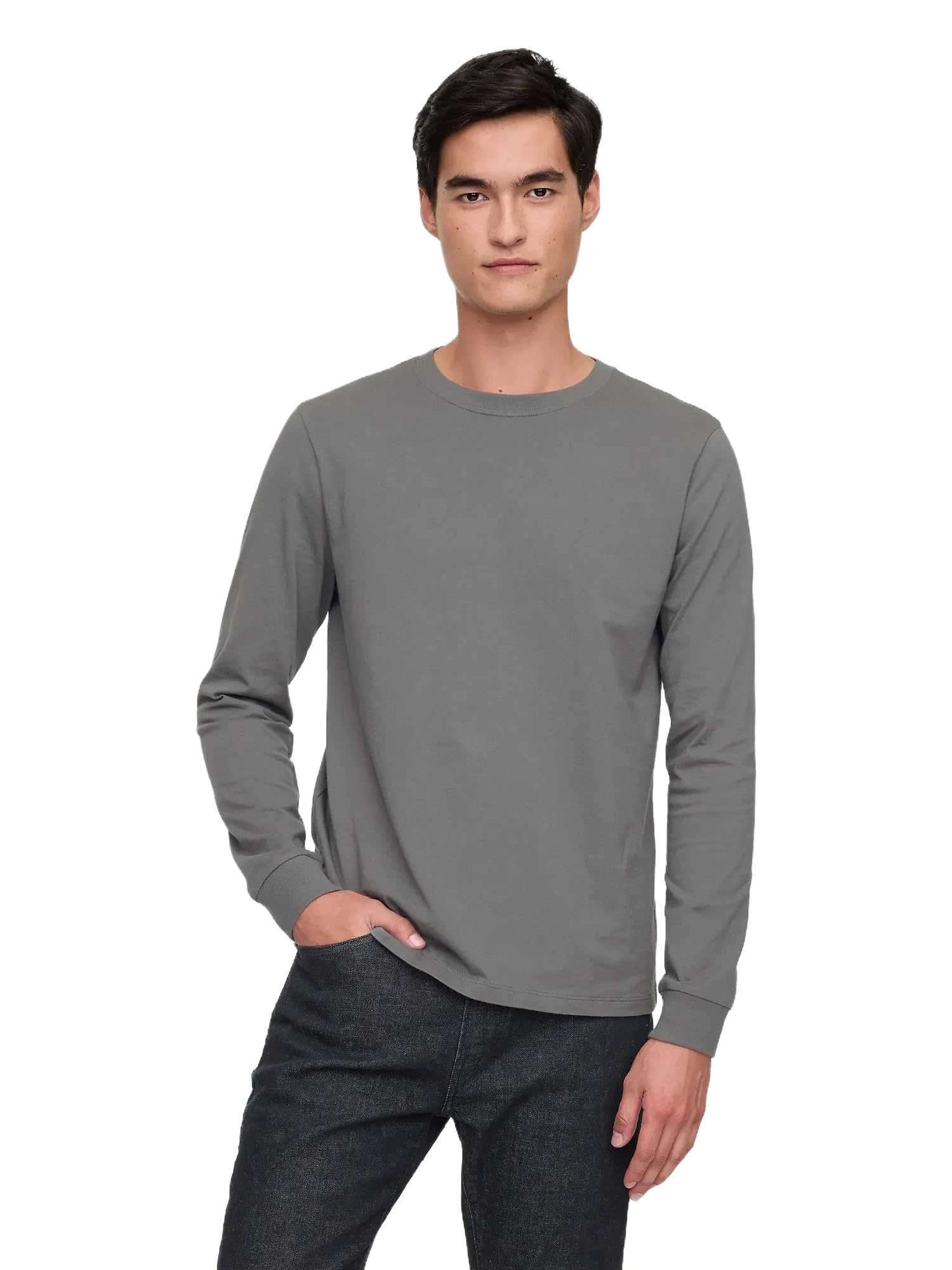GAP Mens Long Sleeve Everyday Soft T-Shirt New Shadow XL