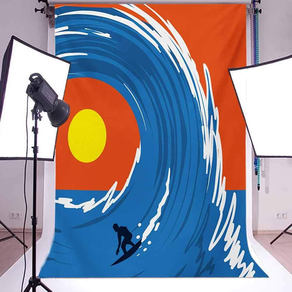 Ride The Wave 8x10 Ft Photography Backdrop Man Surfing In Giant Ocean Waves Retro Artistic Sports Poster Print Background For Baby Birthday Party Wedding Vinyl Studio Props Photography Photo Backgrounds Lighting