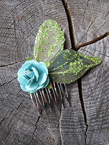 'Bitch' - Flower Hair Comb ~ Butterfly Hair Comb ~ Feather Hair Accessories