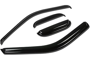DNA motoring WVS-048 Dark Smoke Vent Window Visor Deflector Rain/Sun Guard, 4 Piece