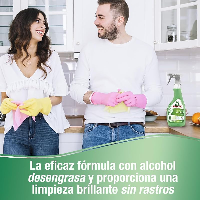 - Limpador de vidro ecológico com álcool, limpeza eficaz do vidro e superfícies lisas - 500 ml